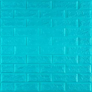 3D панель самоклеюча цегла Бірюза 700х770х5мм (002-5) SW-00000084