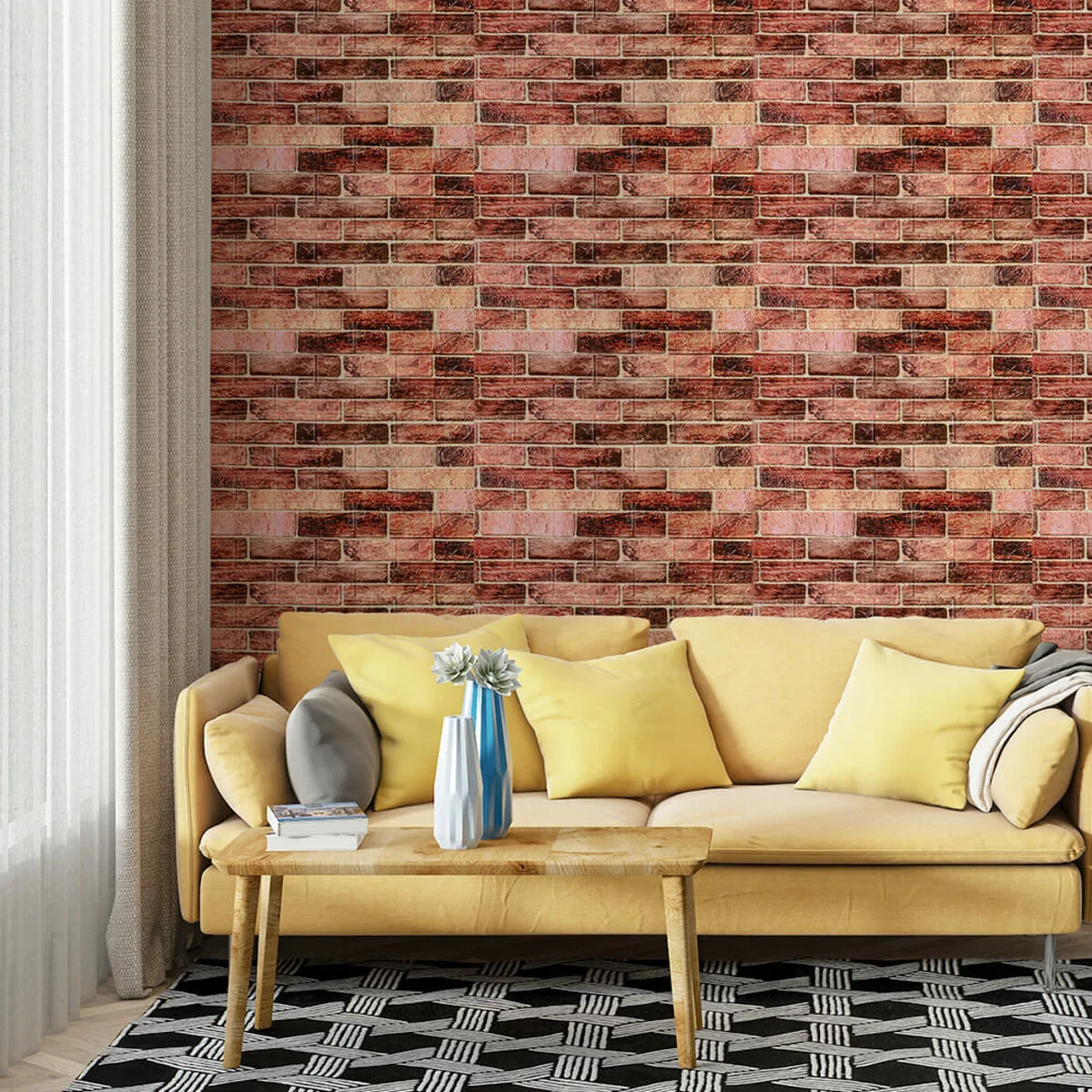 Панель стінова 3D 700ммх770ммх2мм BROWN (D) SW-00001910 – зображення використання 5