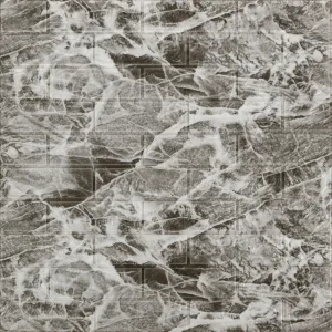 Декоративна 3D панель самоклейка під цеглу Чорний мармур 700х770х3мм (061-3) SW-00000691