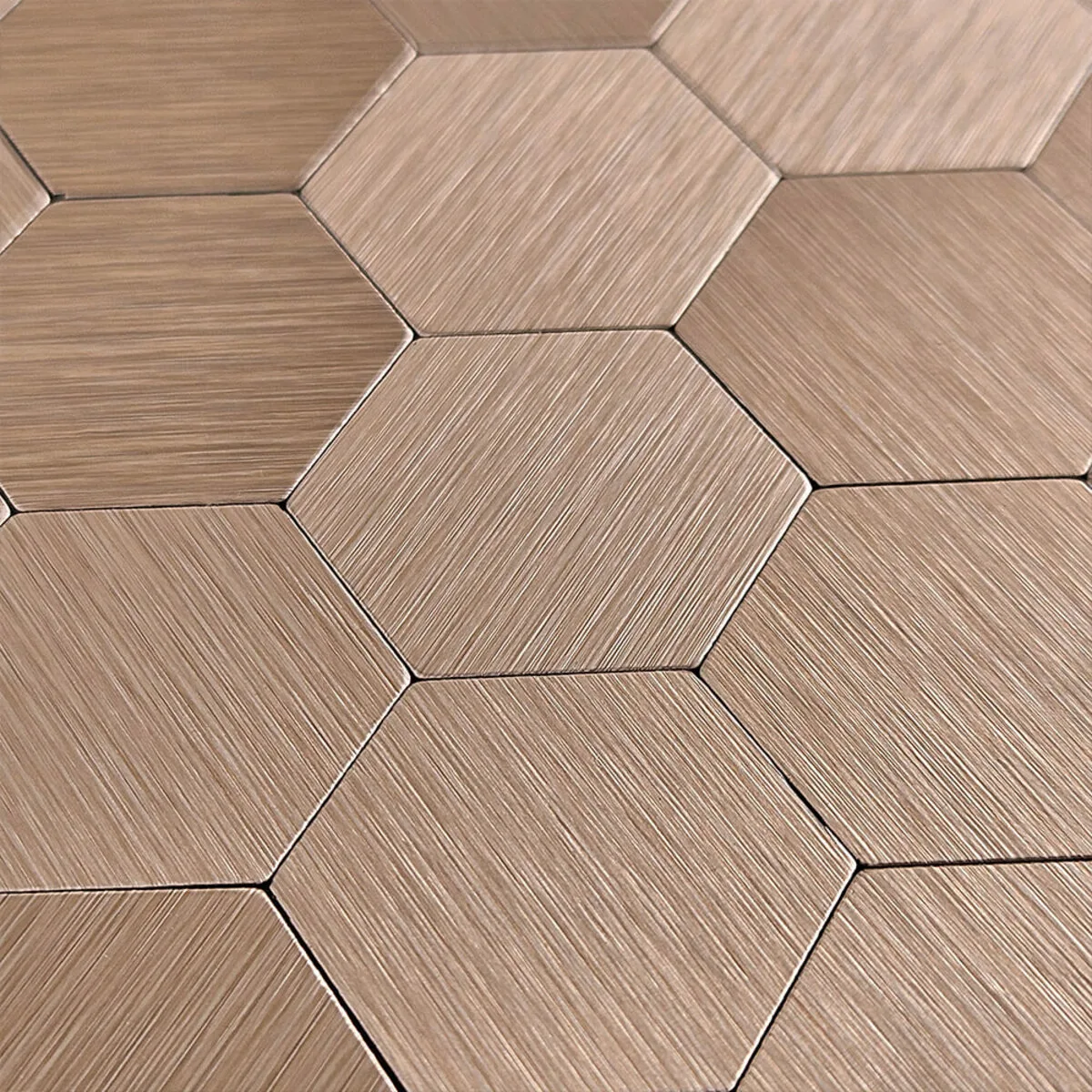 Самоклеюча алюмінієва плитка мозаїка рожеве золото 300х300х3мм SW-00001930 – зображення використання 5