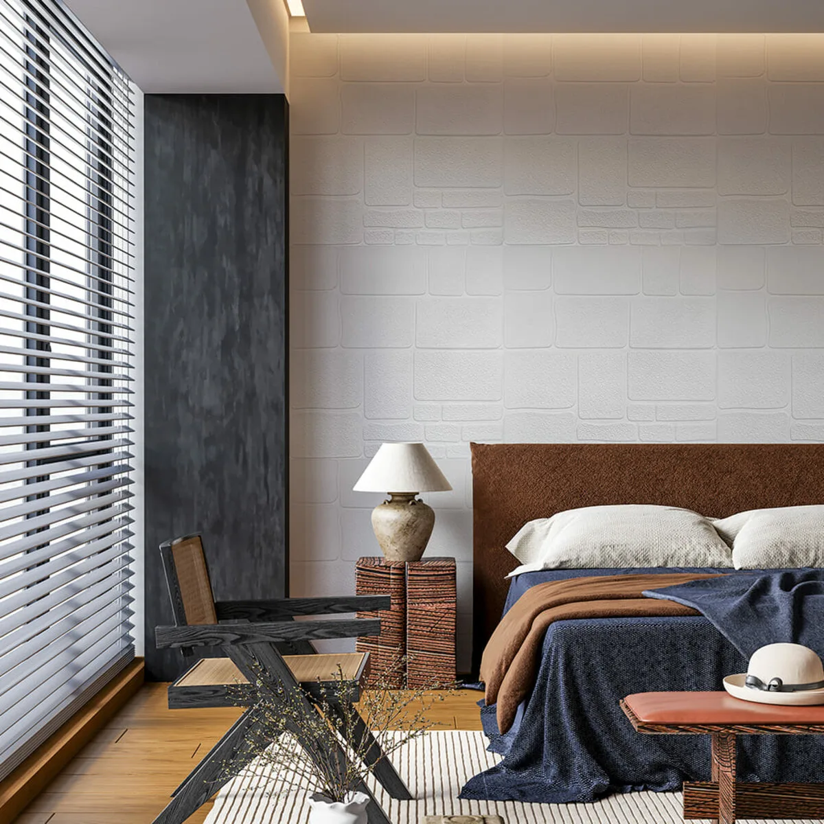 ff12c44b86-5_resize_1200x1200 Самоклеюча 3D панель камінь білий 700х700х6мм (151) SW-00001155 – зображення використання 5