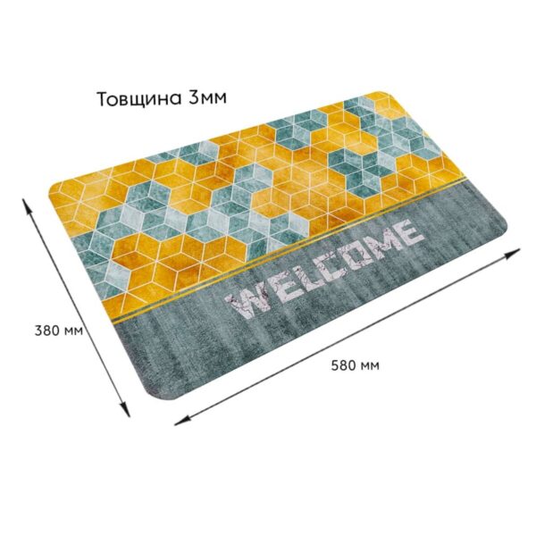 Вологопоглинаючий килимок куби «Welcome» 38х58CMх3MM (D) SW-00001561 – зображення виду 3